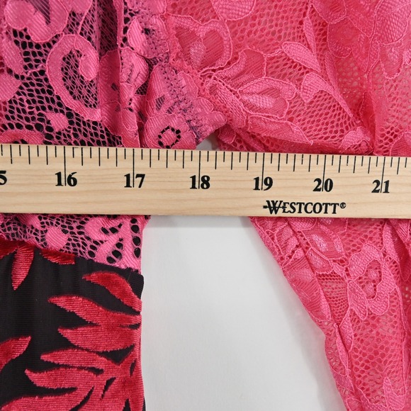 Delias Dolls Kill Watermelon Sugar Velvet Burnout‎ Dress Size M Lace Floral Mini - Picture 4 of 13